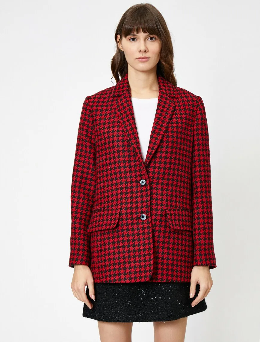 14940 Red-Black Check Jacket