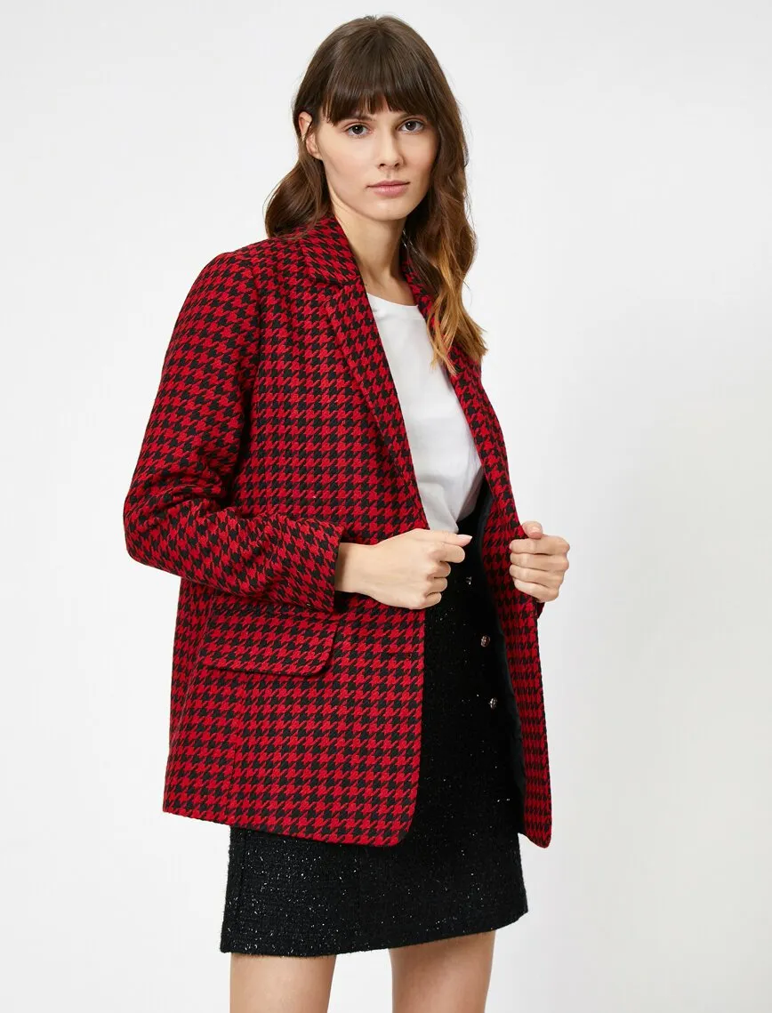 14940 Red-Black Check Jacket