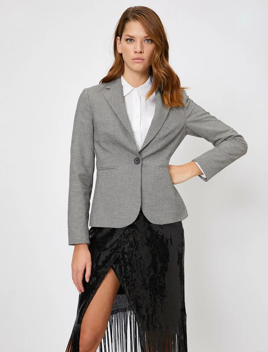 14956 Black Check Jacket