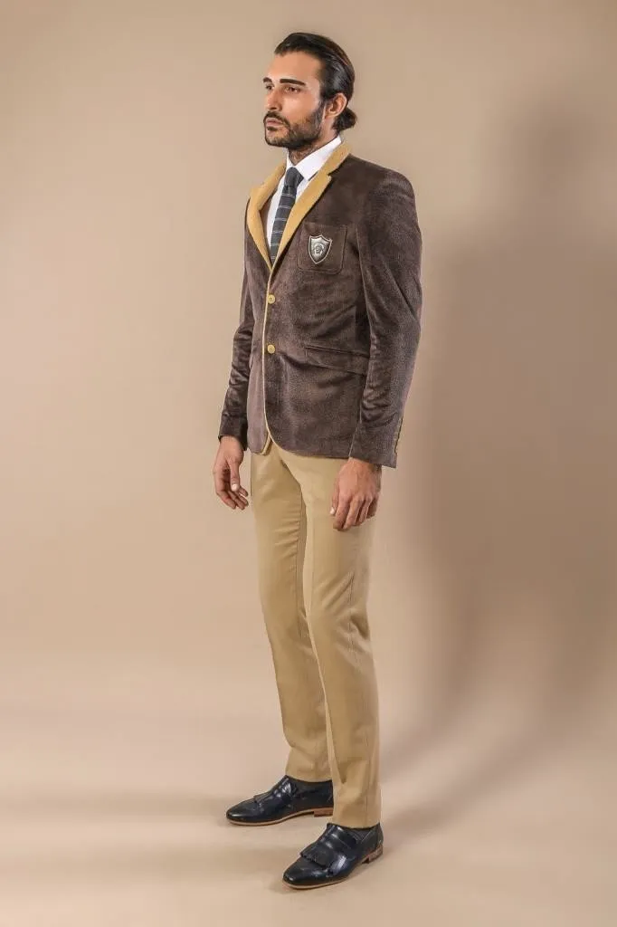 15599 Brown-Tan Velvet jacket