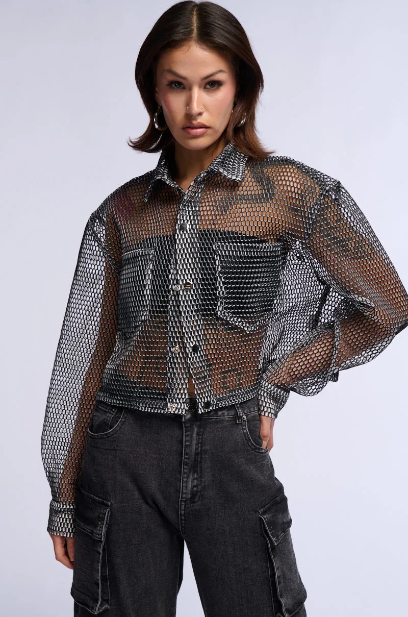 ALL THAT MESH BOMBER JACKET