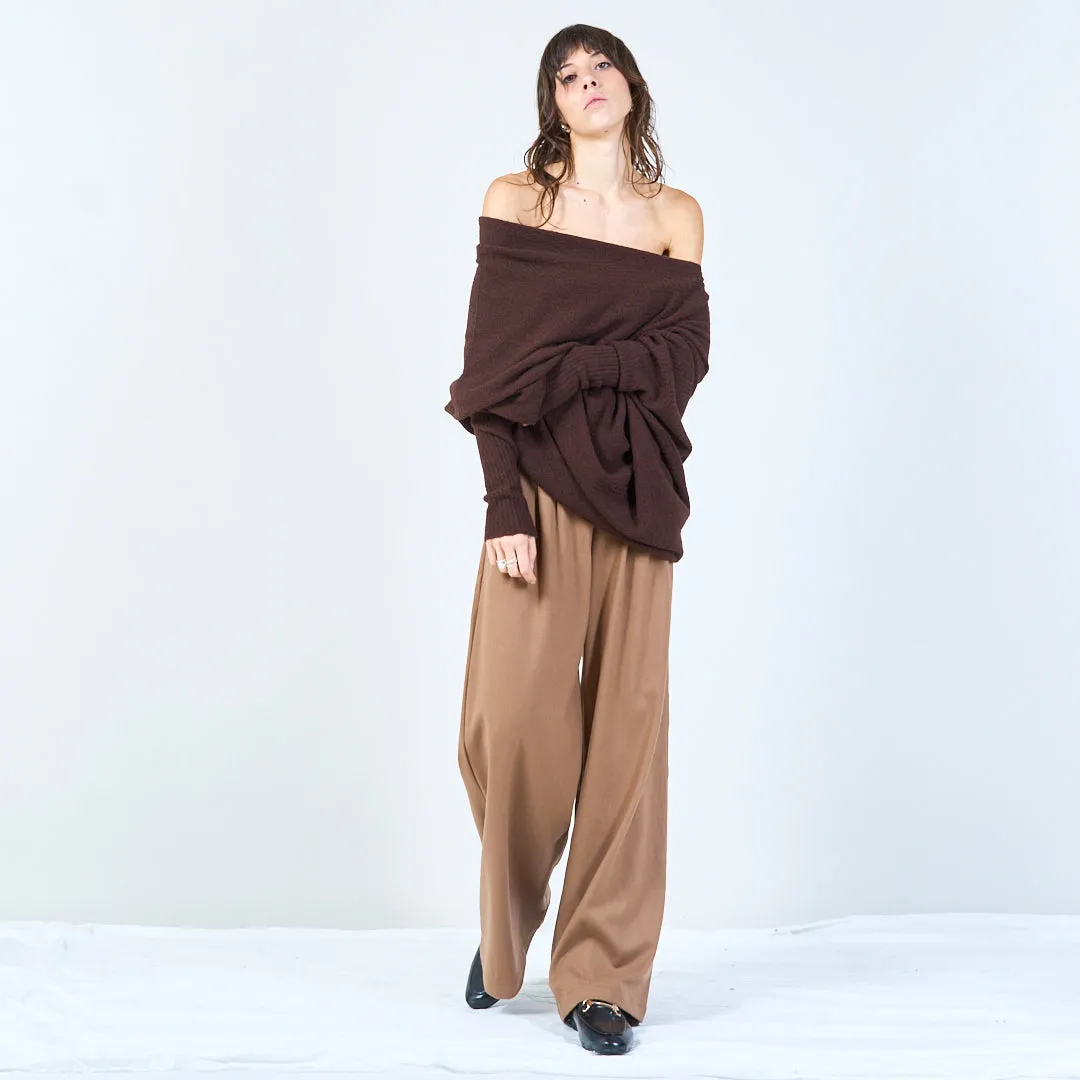 Asymmetrical loose-fit poncho wholesale