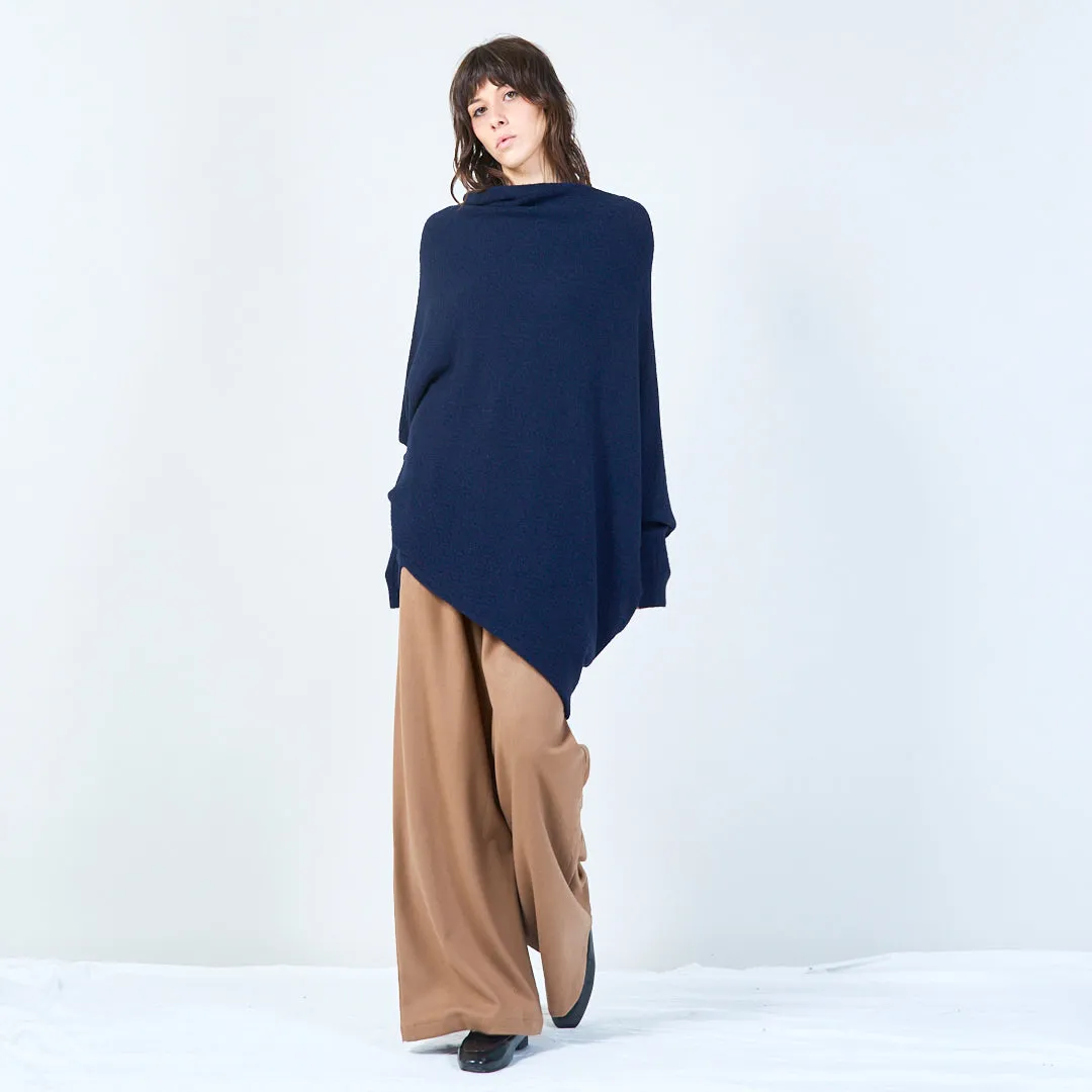 Asymmetrical loose-fit poncho wholesale