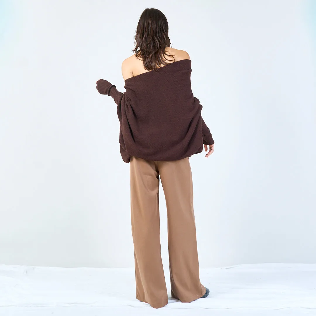 Asymmetrical loose-fit poncho wholesale