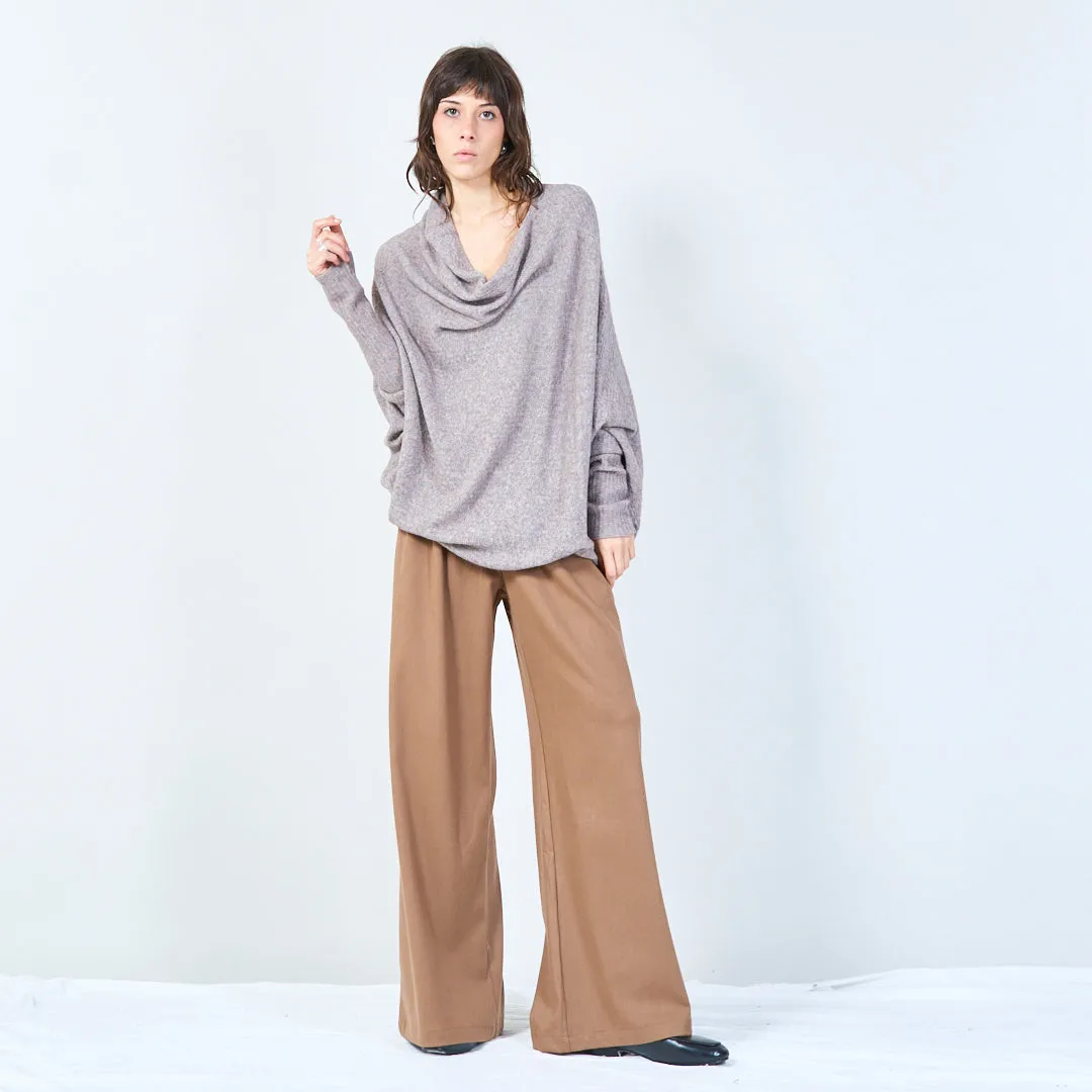 Asymmetrical loose-fit poncho wholesale