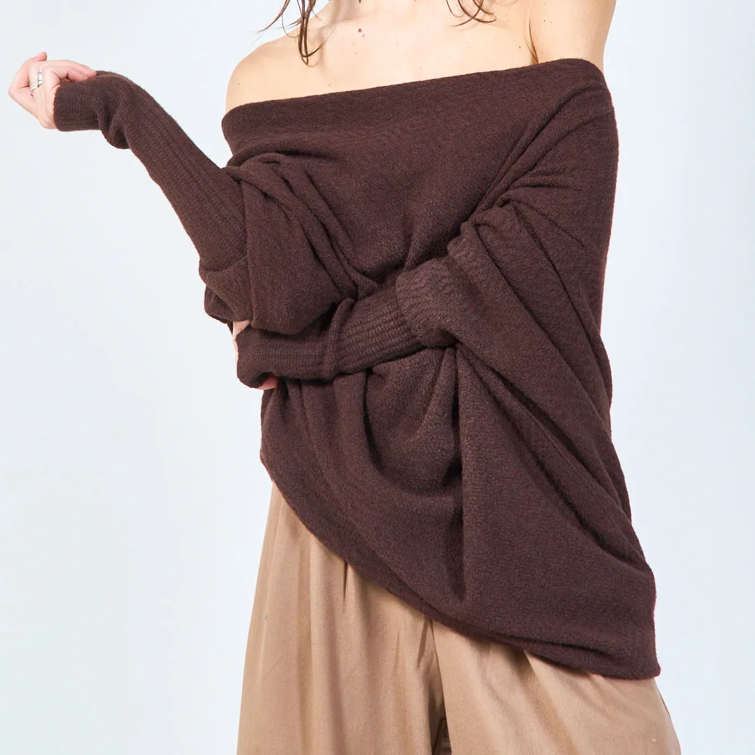 Asymmetrical loose-fit poncho wholesale