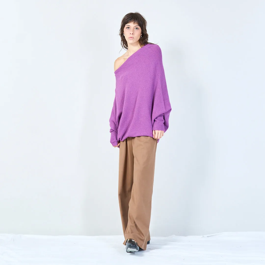 Asymmetrical loose-fit poncho wholesale