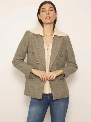 Barret Blazer with Cable Dickie - Plaid