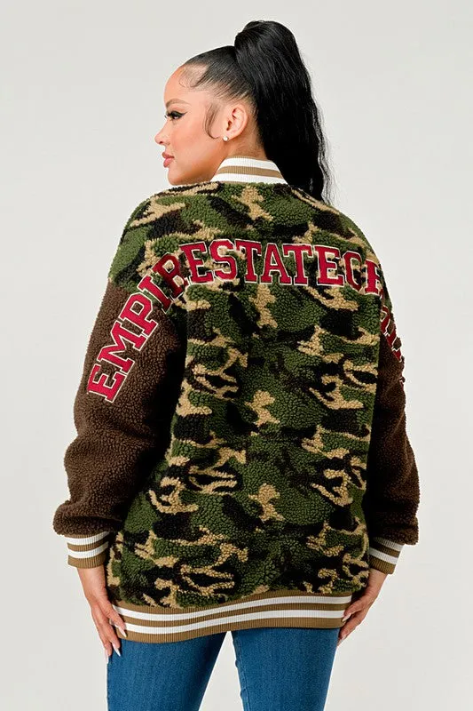 Camo Letterman Jacket