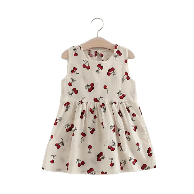 Casual Style Fly Sleeve Bow Dress For Girls