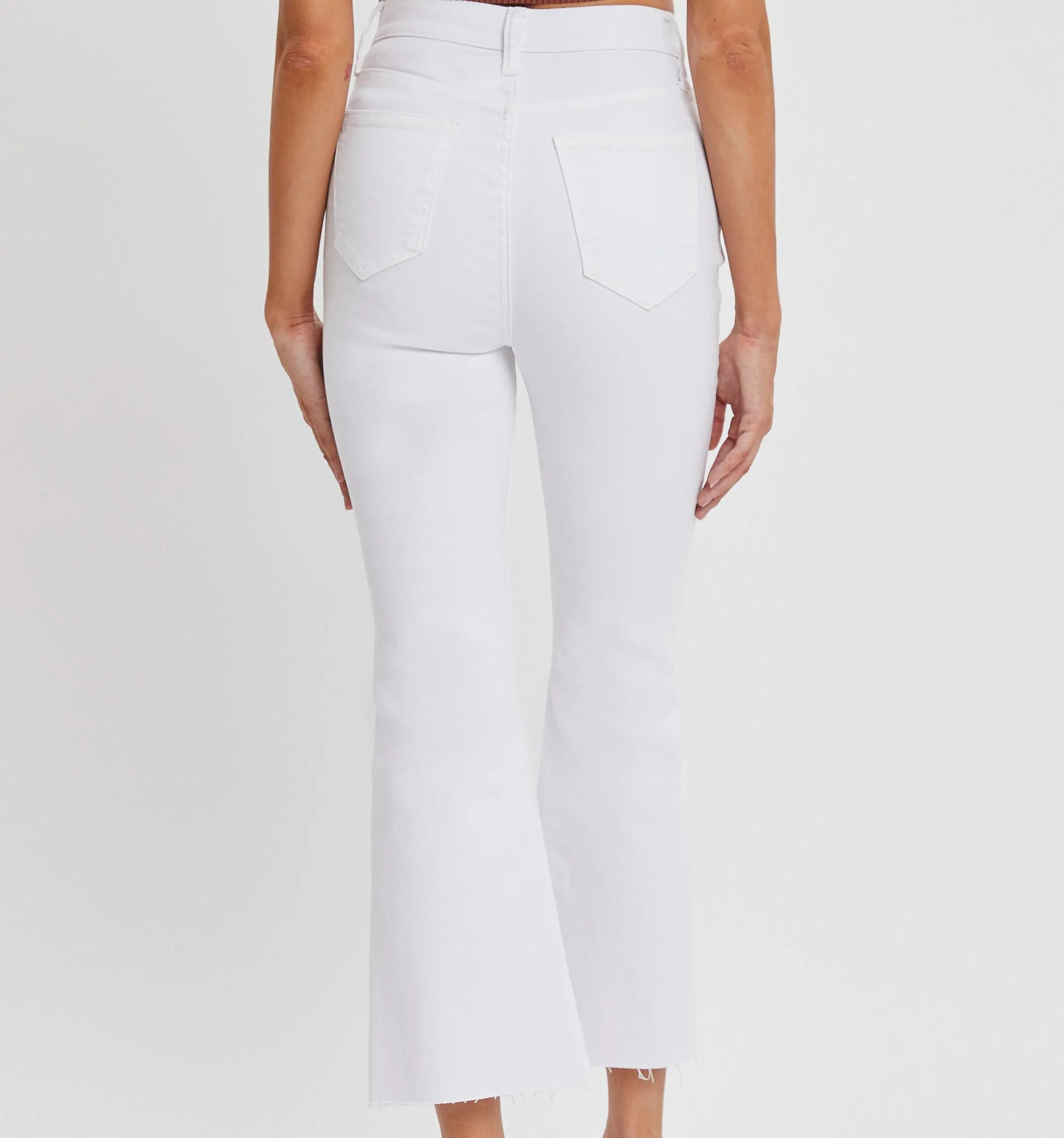 Cello White Crop Flare Jeans WV39208WHT