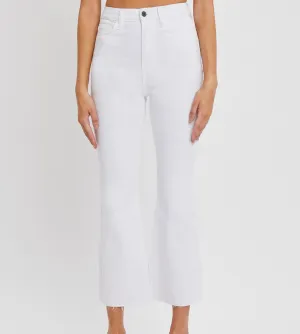 Cello White Crop Flare Jeans WV39208WHT