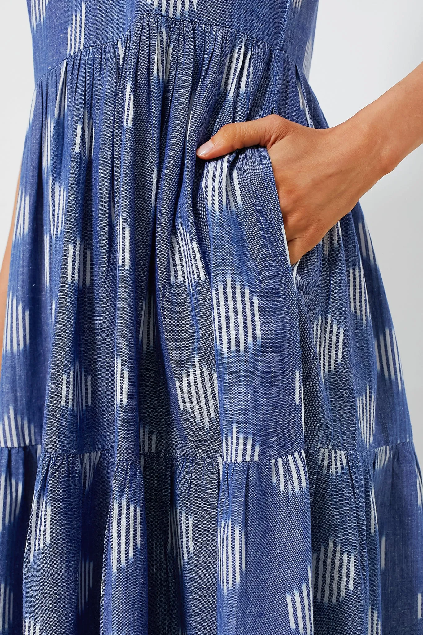 Chatham Blue V-Neck Maxi Dress