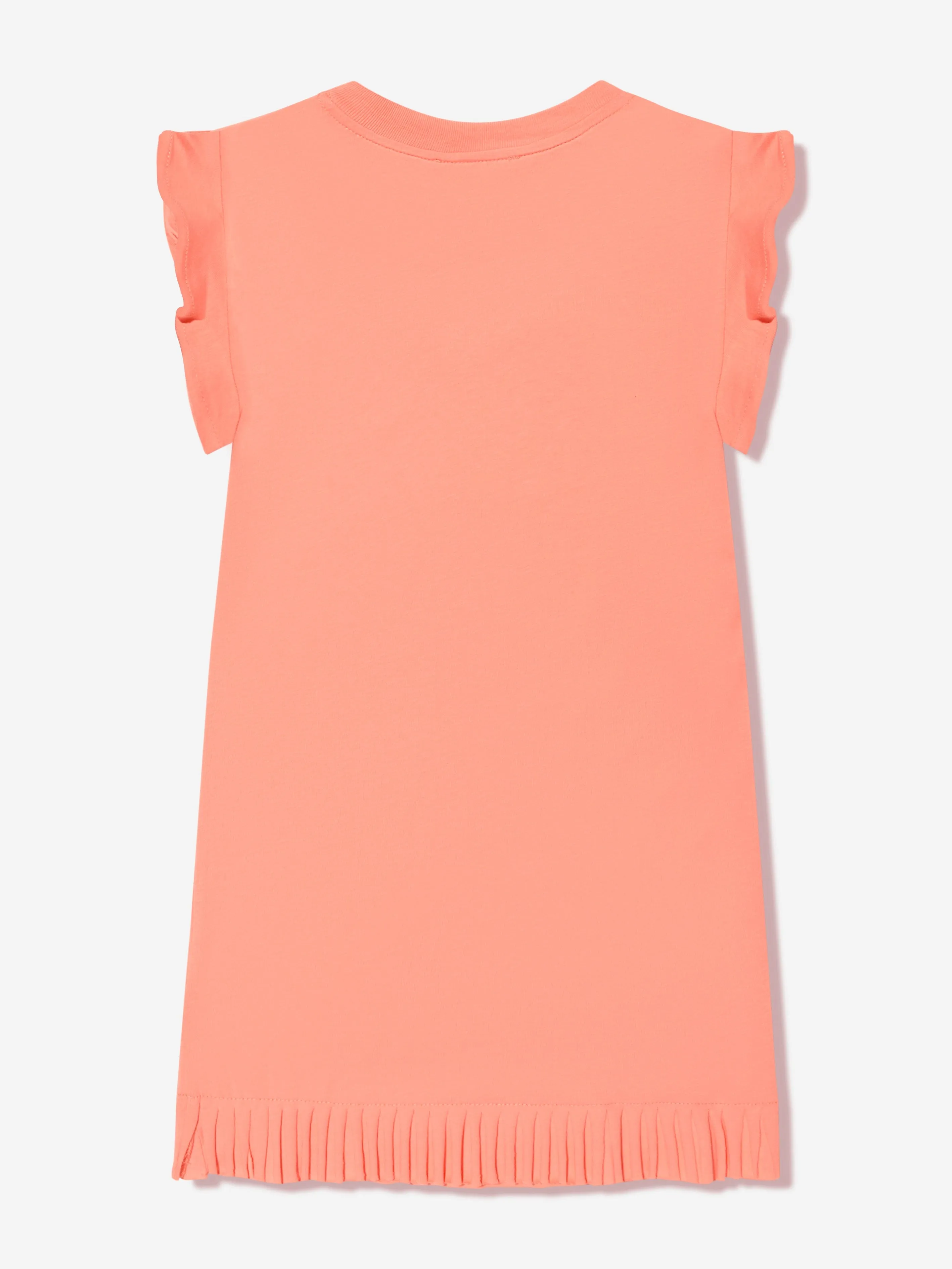 Chloé Girls Organic Cotton Jersey Dress in Peach