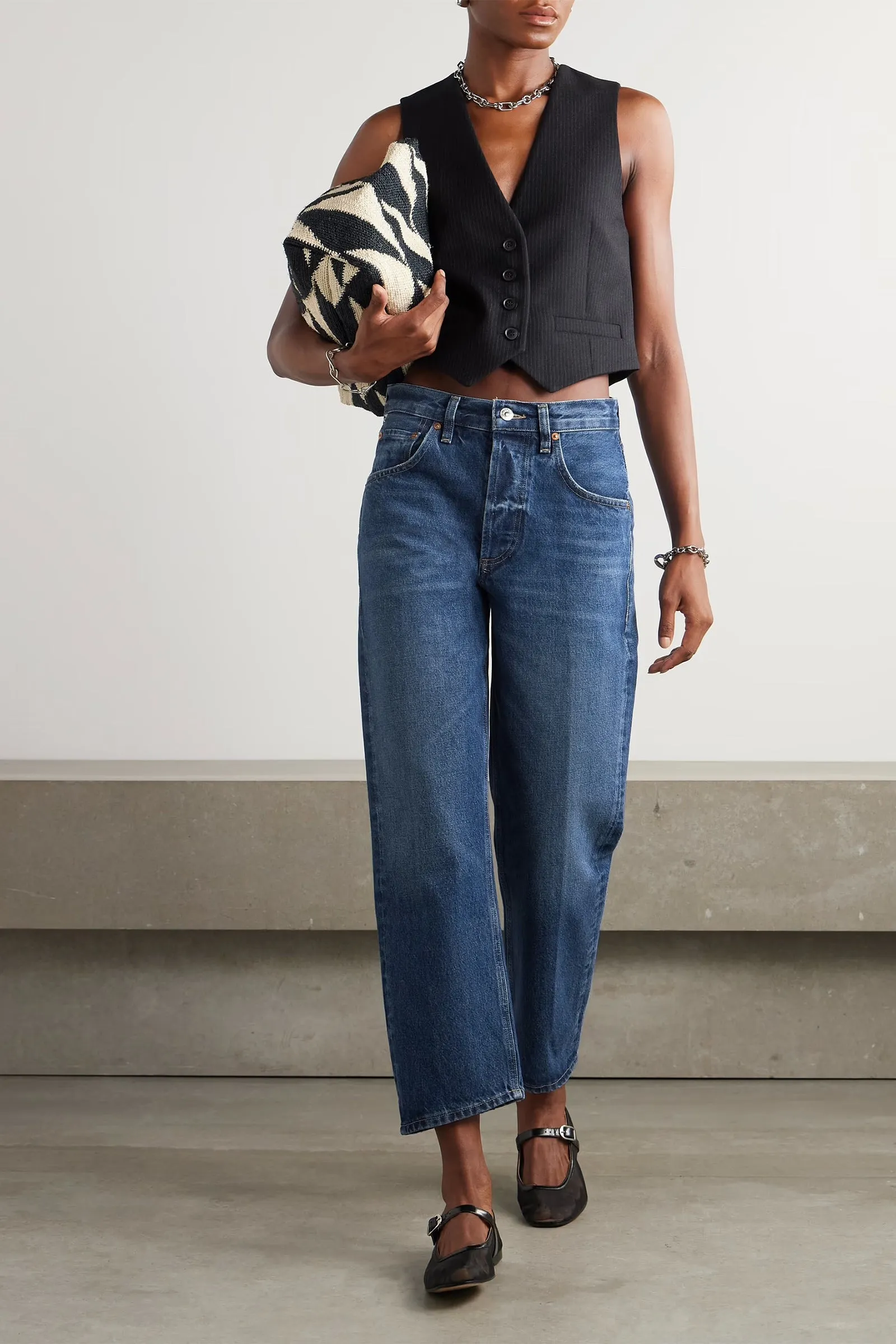 Dahlia Cropped Low-rise Boyfriend Jeans