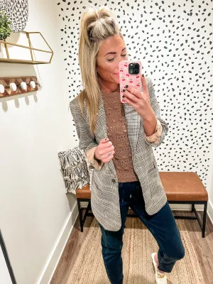 Dear John Plaid Blazer