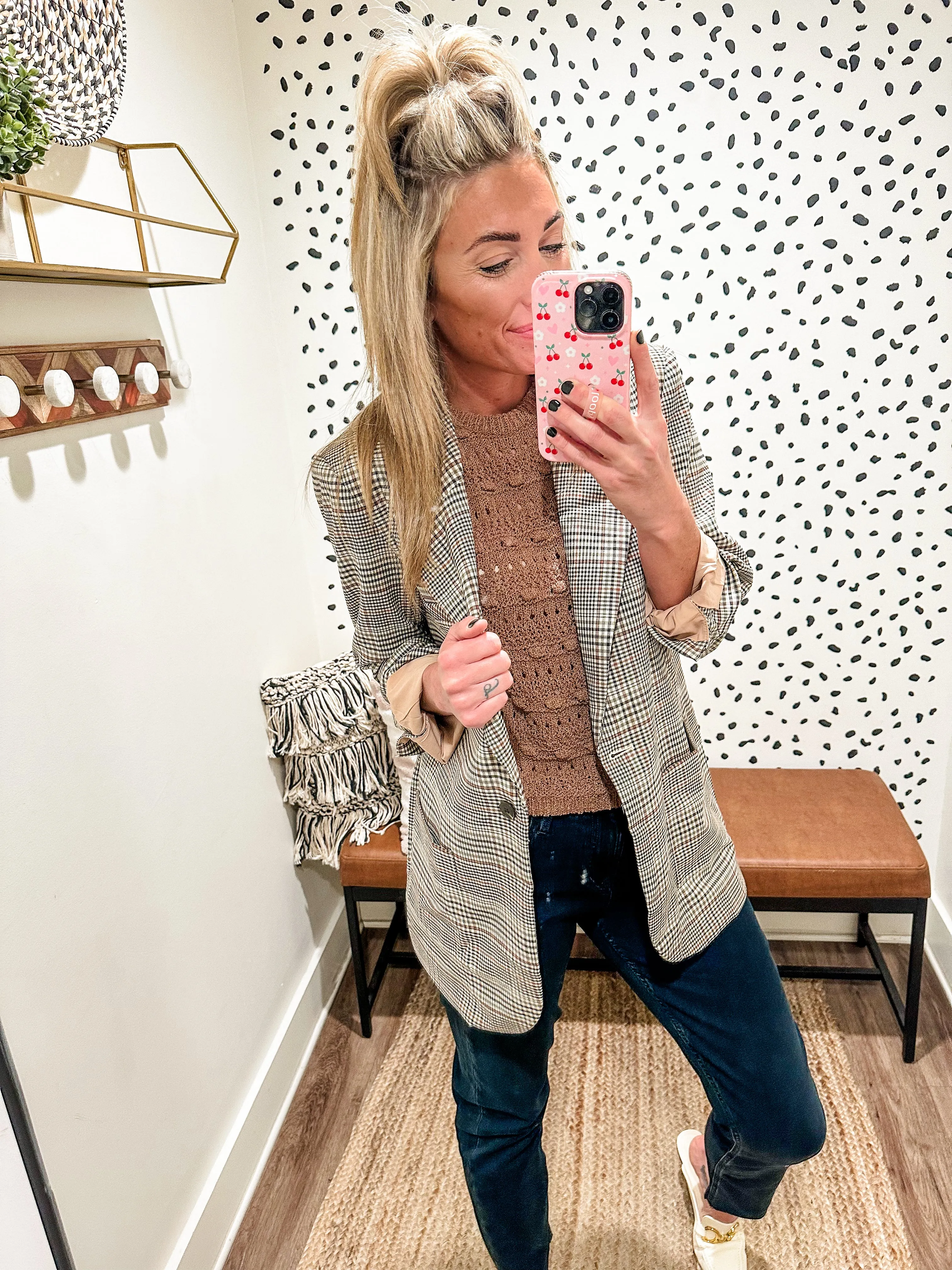 Dear John Plaid Blazer