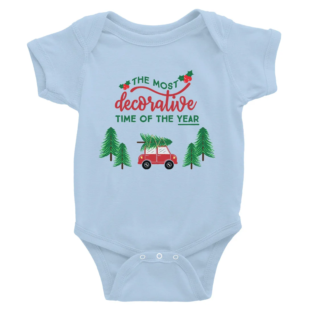 Decorative Christmas Time Baby Bodysuit