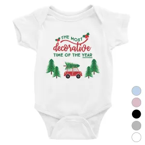 Decorative Christmas Time Baby Bodysuit