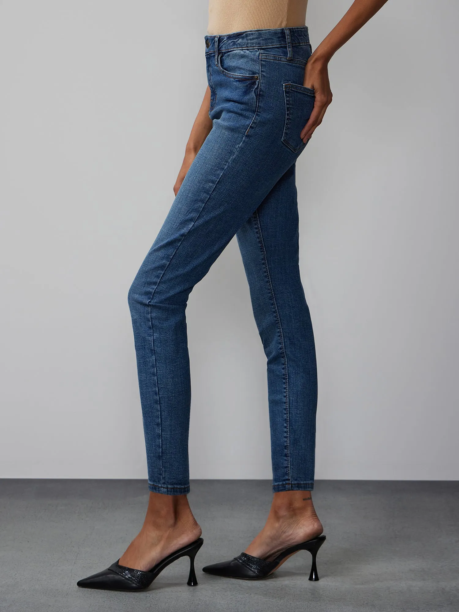 Essential High Rise Ankle Skinny Jeans