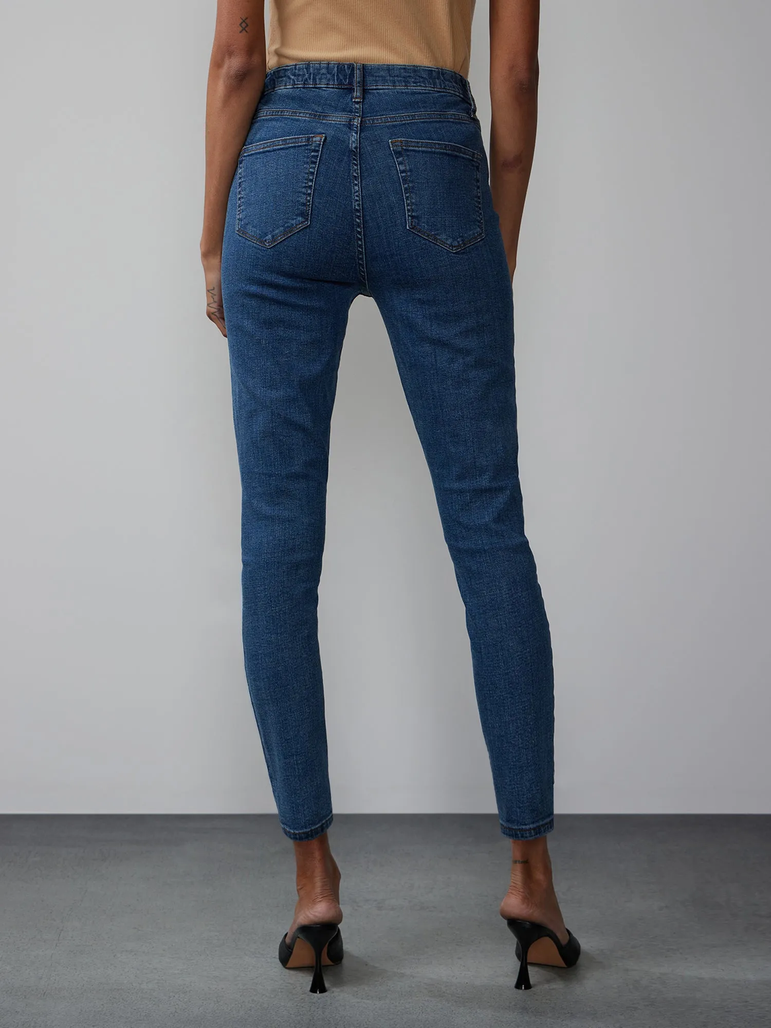 Essential High Rise Ankle Skinny Jeans