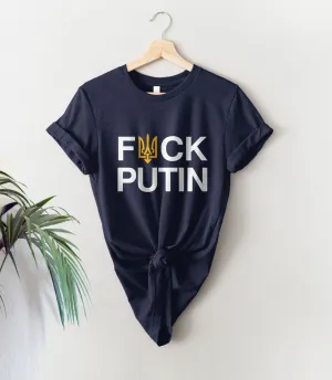 F*ck Putin Shirt with Ukraine Flag Trident