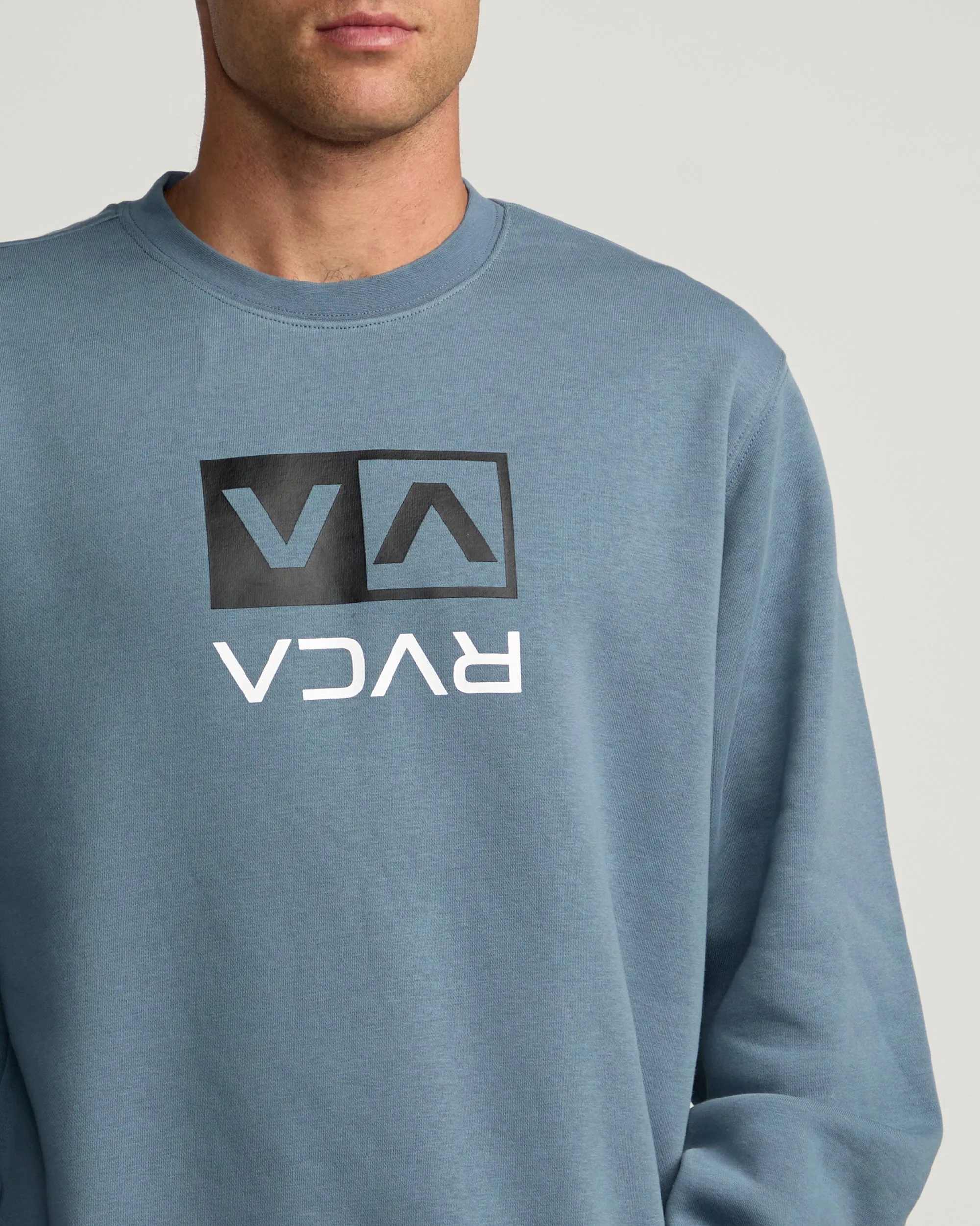 Flipped Box Crew Sweatshirt - Industrial Blue