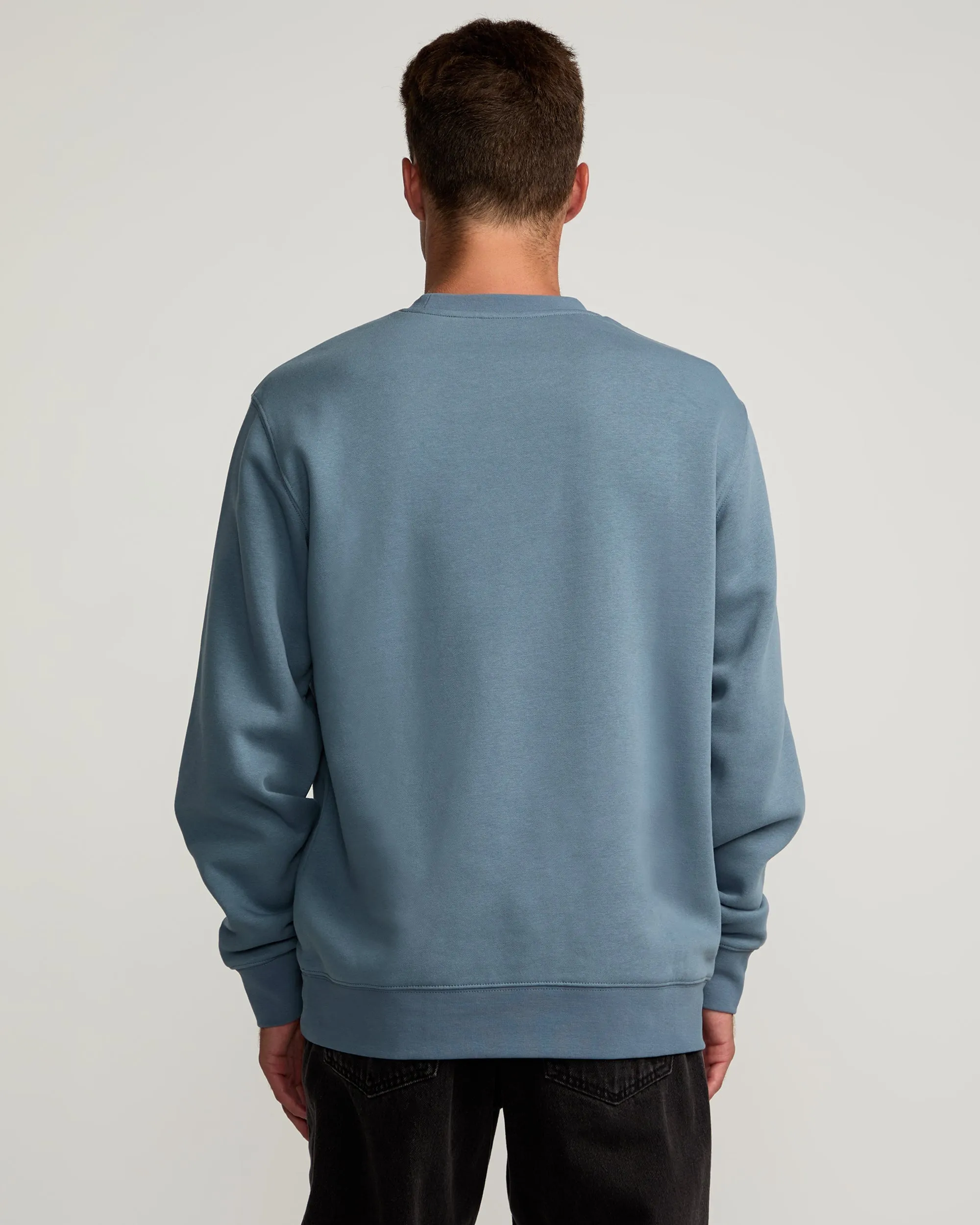 Flipped Box Crew Sweatshirt - Industrial Blue