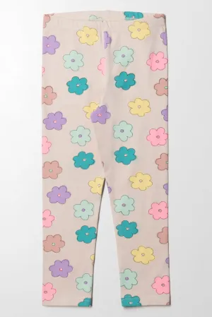 Floral Legging Neutral Multi