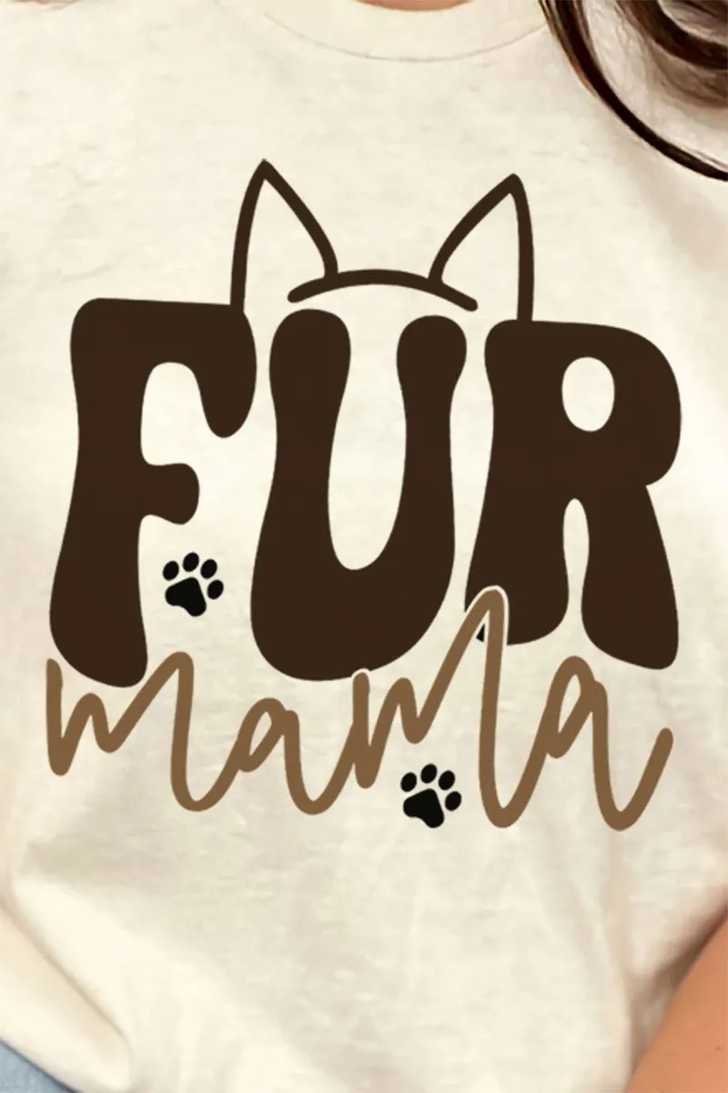 Fur Mama Short Sleeve Relaxed Fit T-Shirt