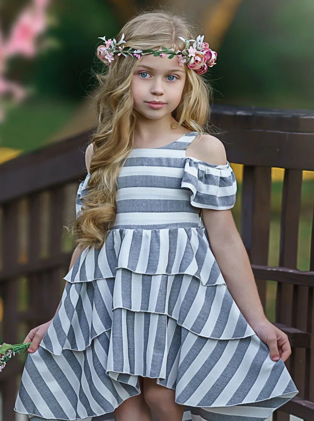 Girls Breezy in Stripes Dress