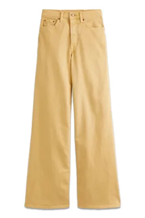 High Rise Wide Leg Jeans, Citron