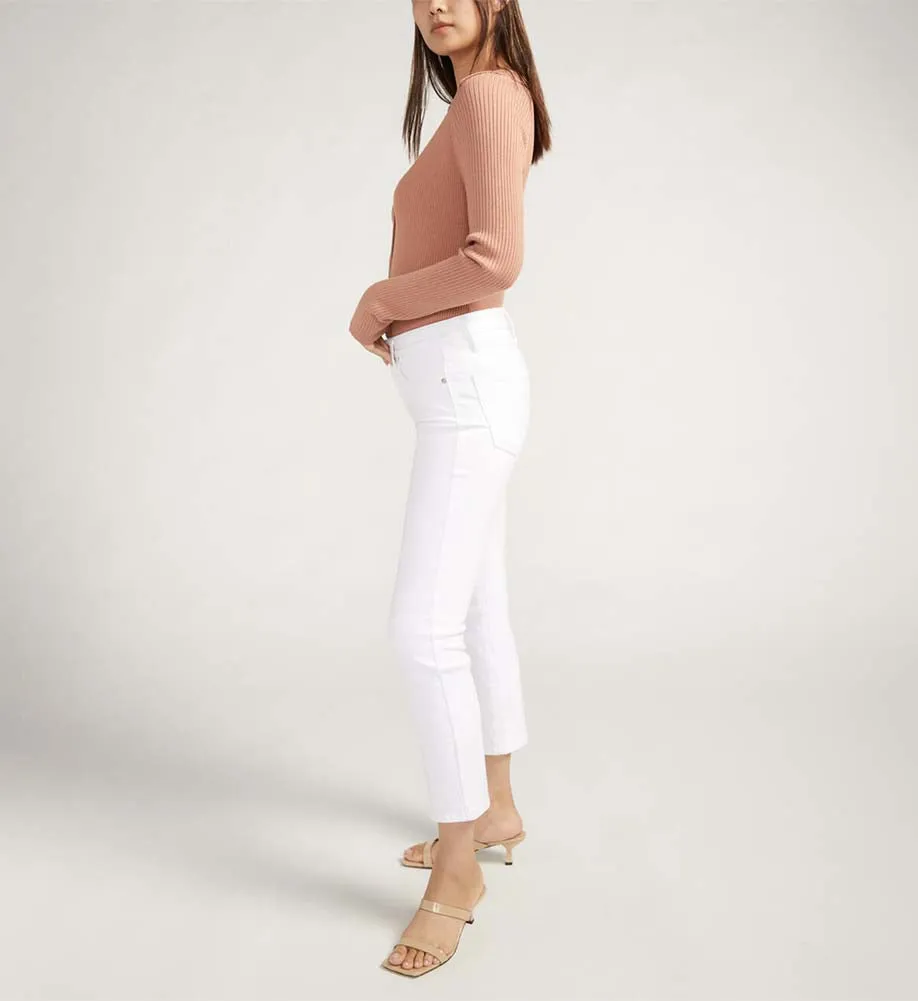 Isbister Ankle Straight Jeans in White by Silver Jeans