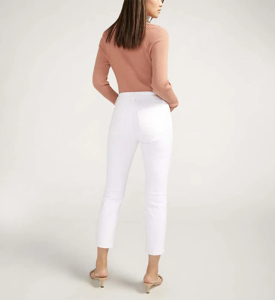 Isbister Ankle Straight Jeans in White by Silver Jeans