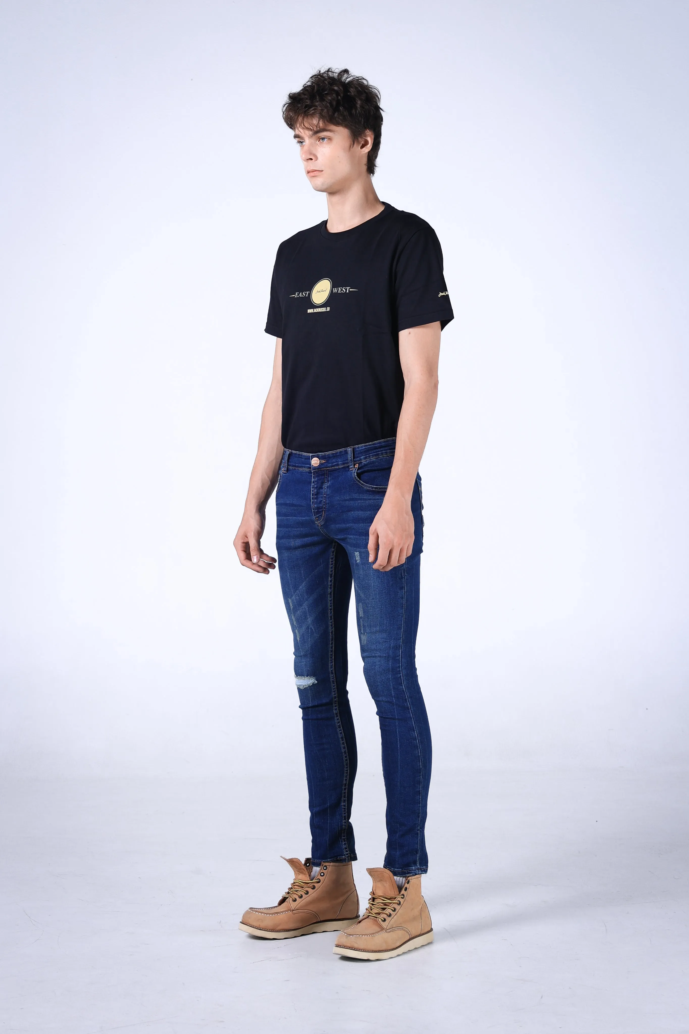 Jack Russel - Men Jeans - Handwerk J-ASH Skinny Fit Blue Ash