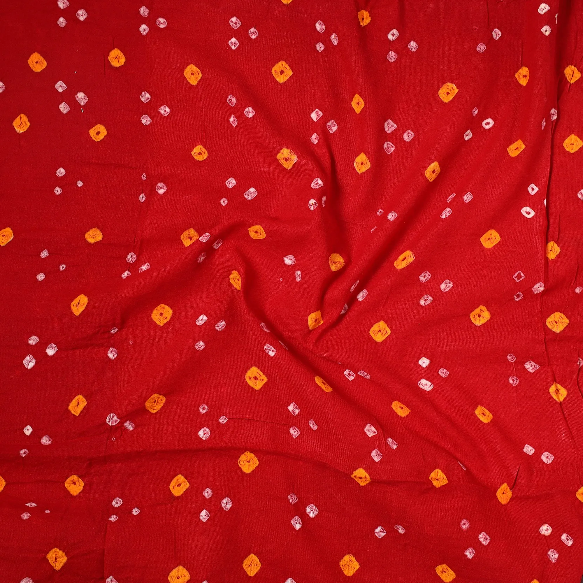 Kutch Bandhani Tie-Dye Satin Cotton Precut Fabric 09