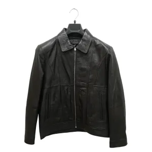 Leather Point Zip Black Jacket