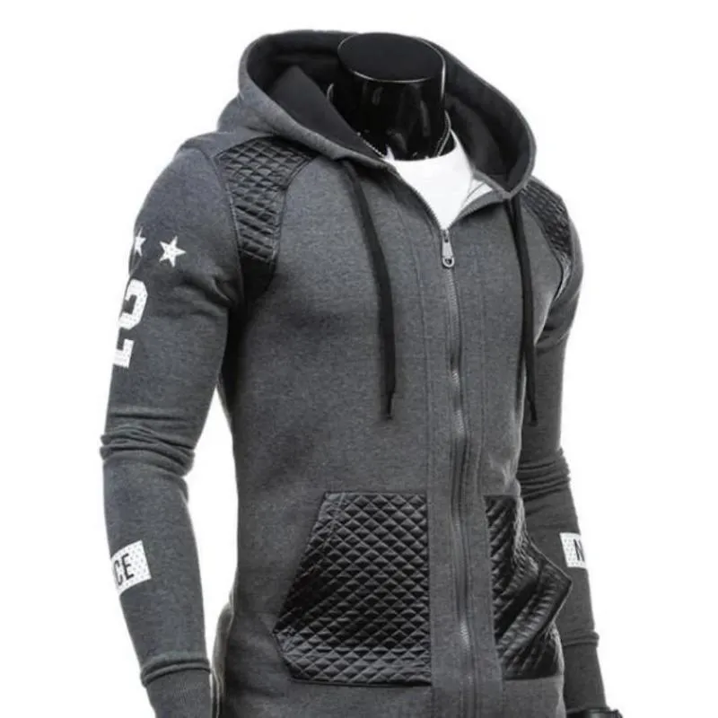 Mens Street Style Biker Hoodie