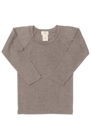 MERINO LIGHT KNITTED T-SHIRT LS - NATURAL MELANGE