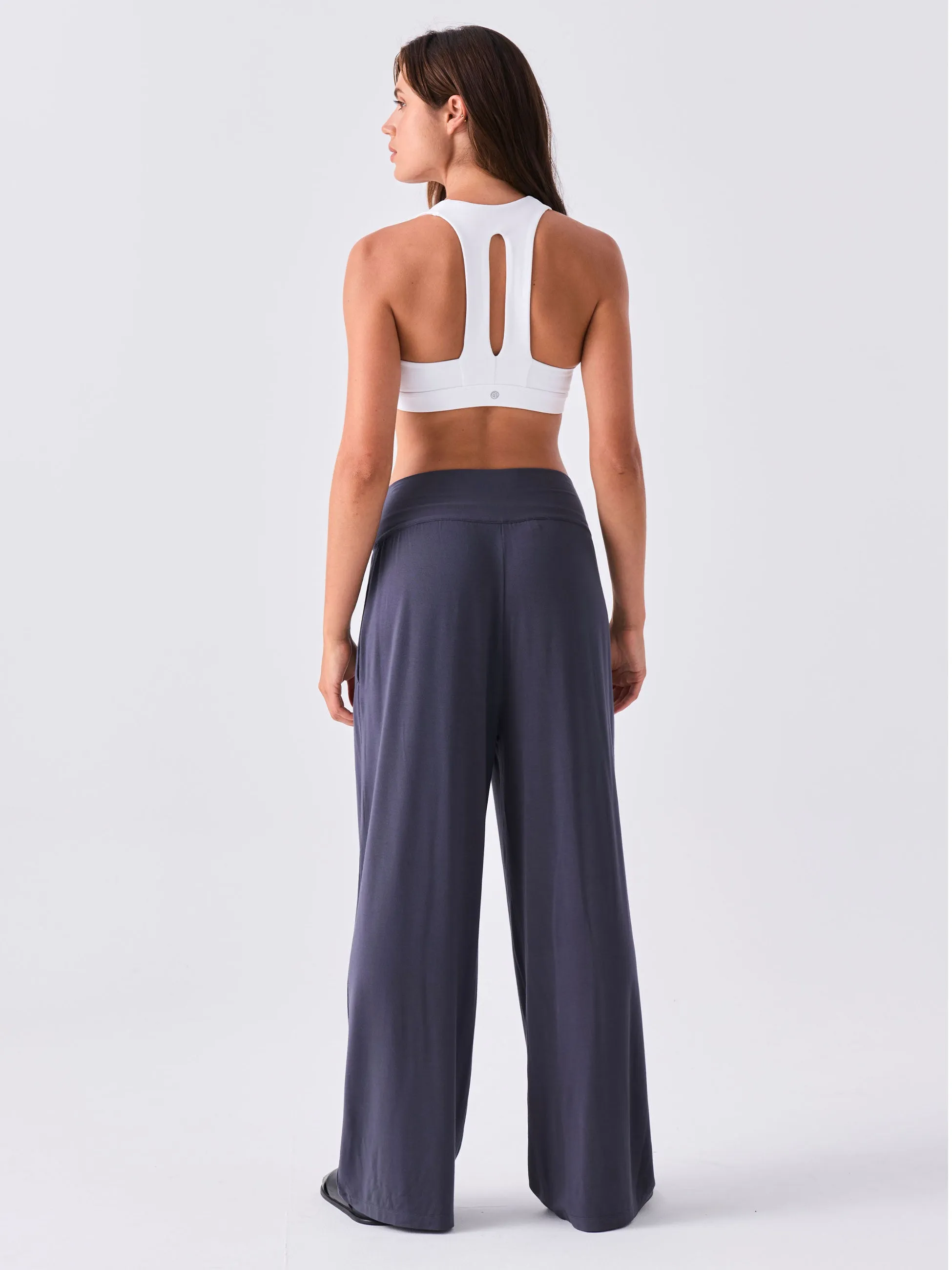 Nomad Modal Wide Leg Pant - Charcoal