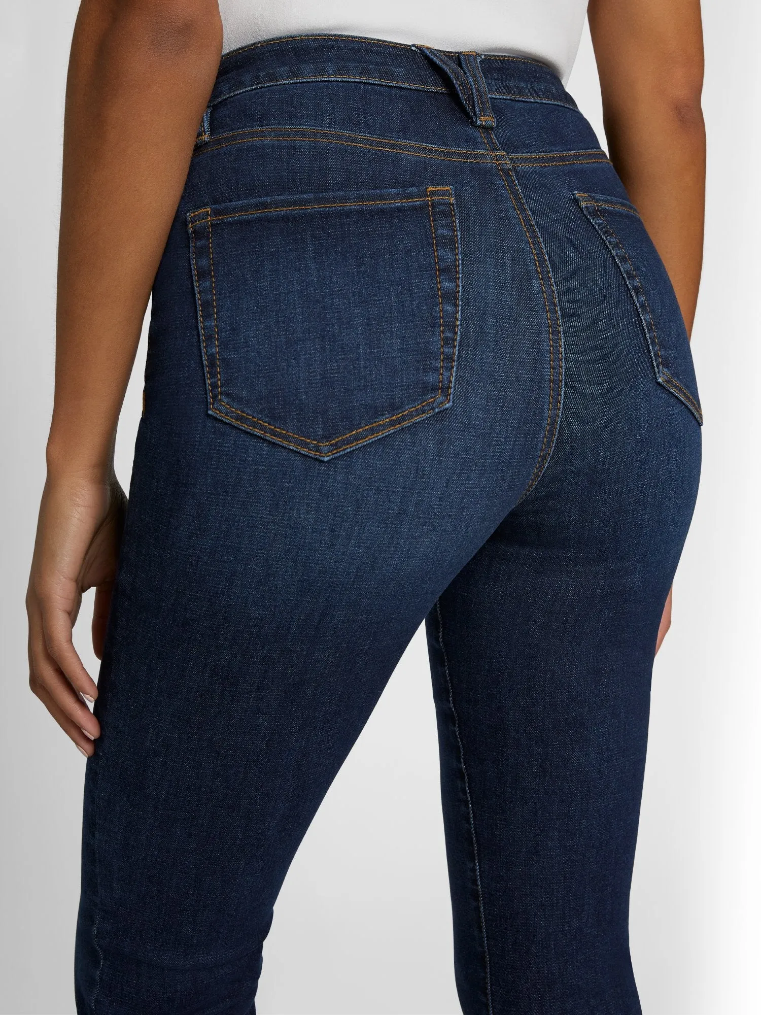 Perfect Fit Ultra High-Waisted Bootcut Jeans - Dark Blue Wash