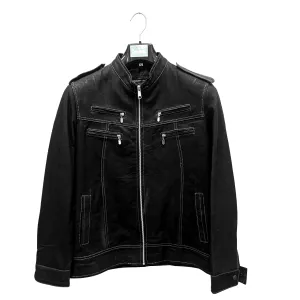 POINT Leather Black Biker  Jacket