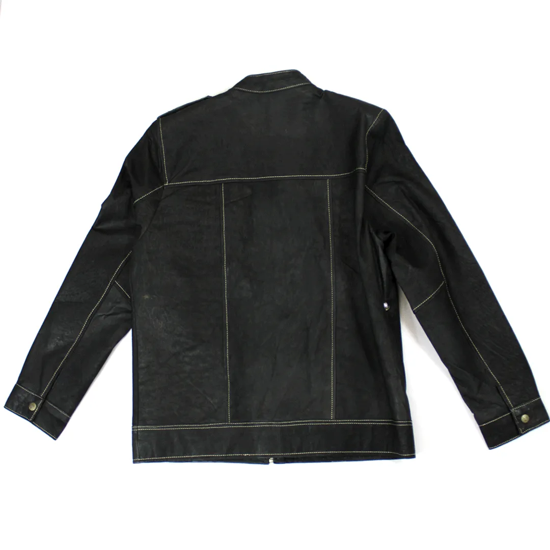 POINT Leather Black Biker  Jacket