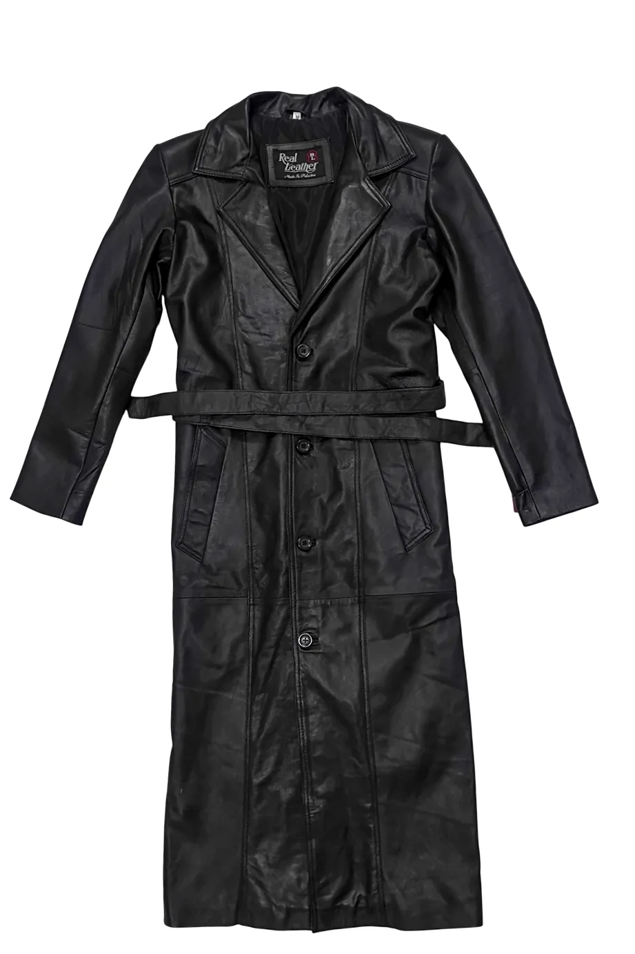 Point Leather Jacket Black Coat