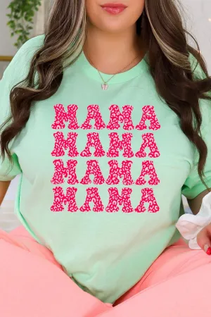 Stacked Cheetah Mama Short Sleeve Relaxed Fit T-Shirt