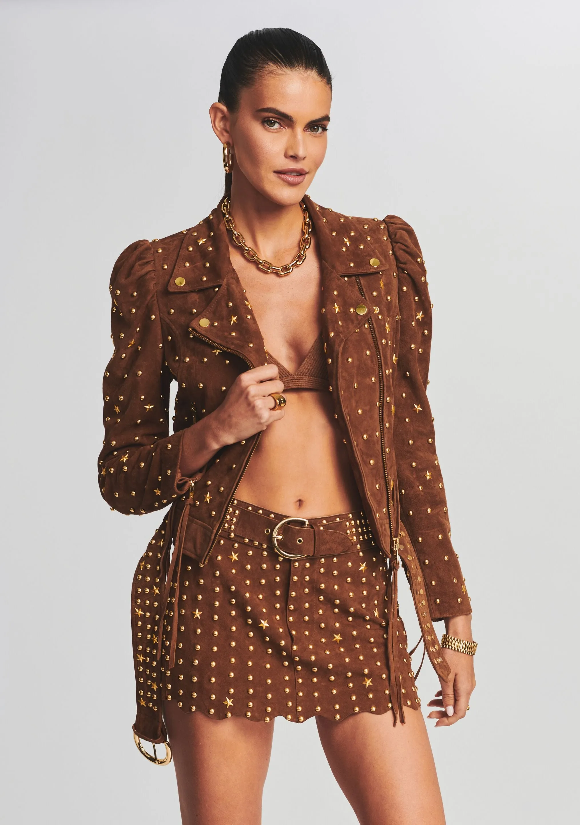 Tai Suede Studded Jacket