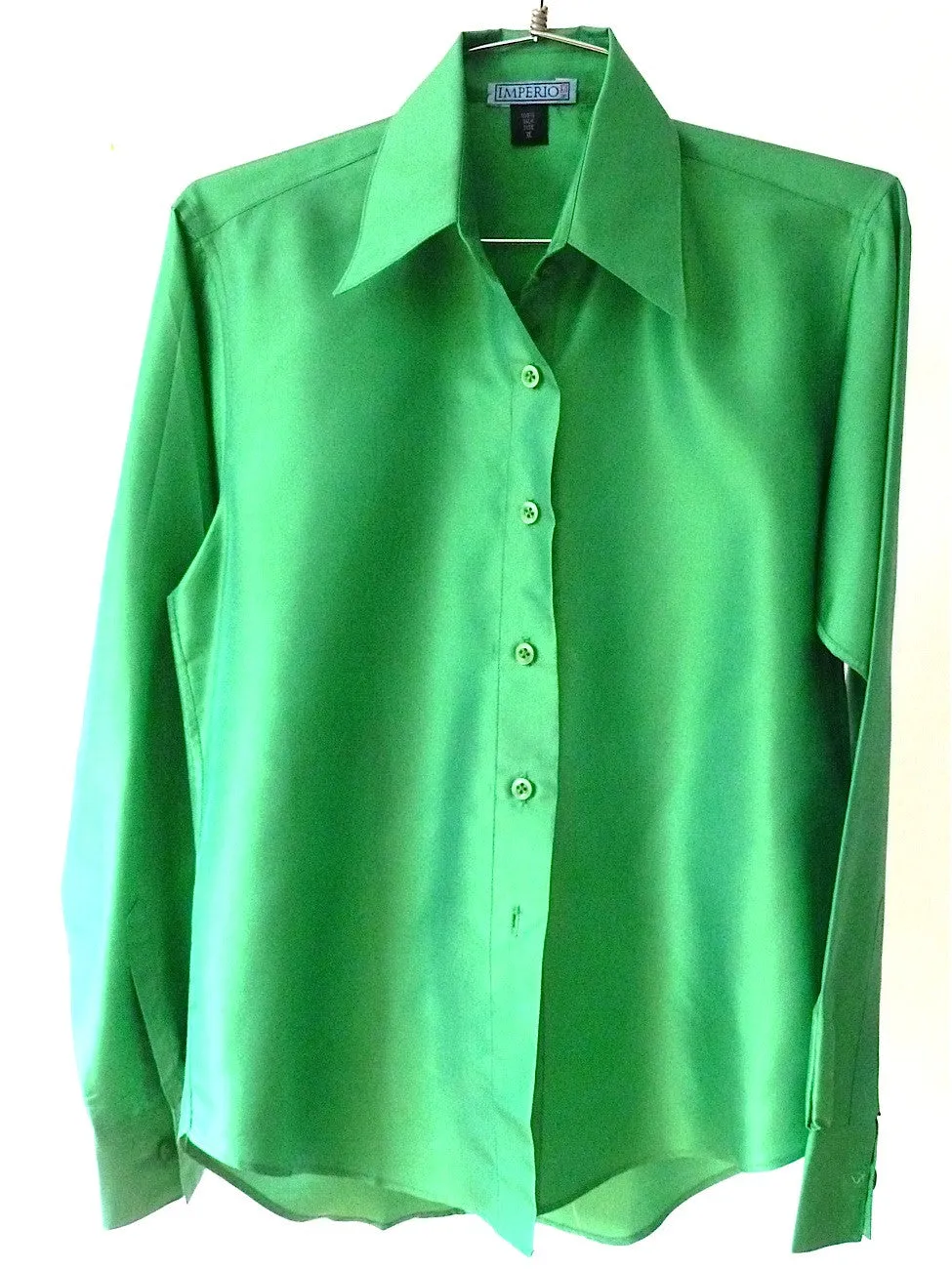 Thai Silk Button Down Shirt Peridot