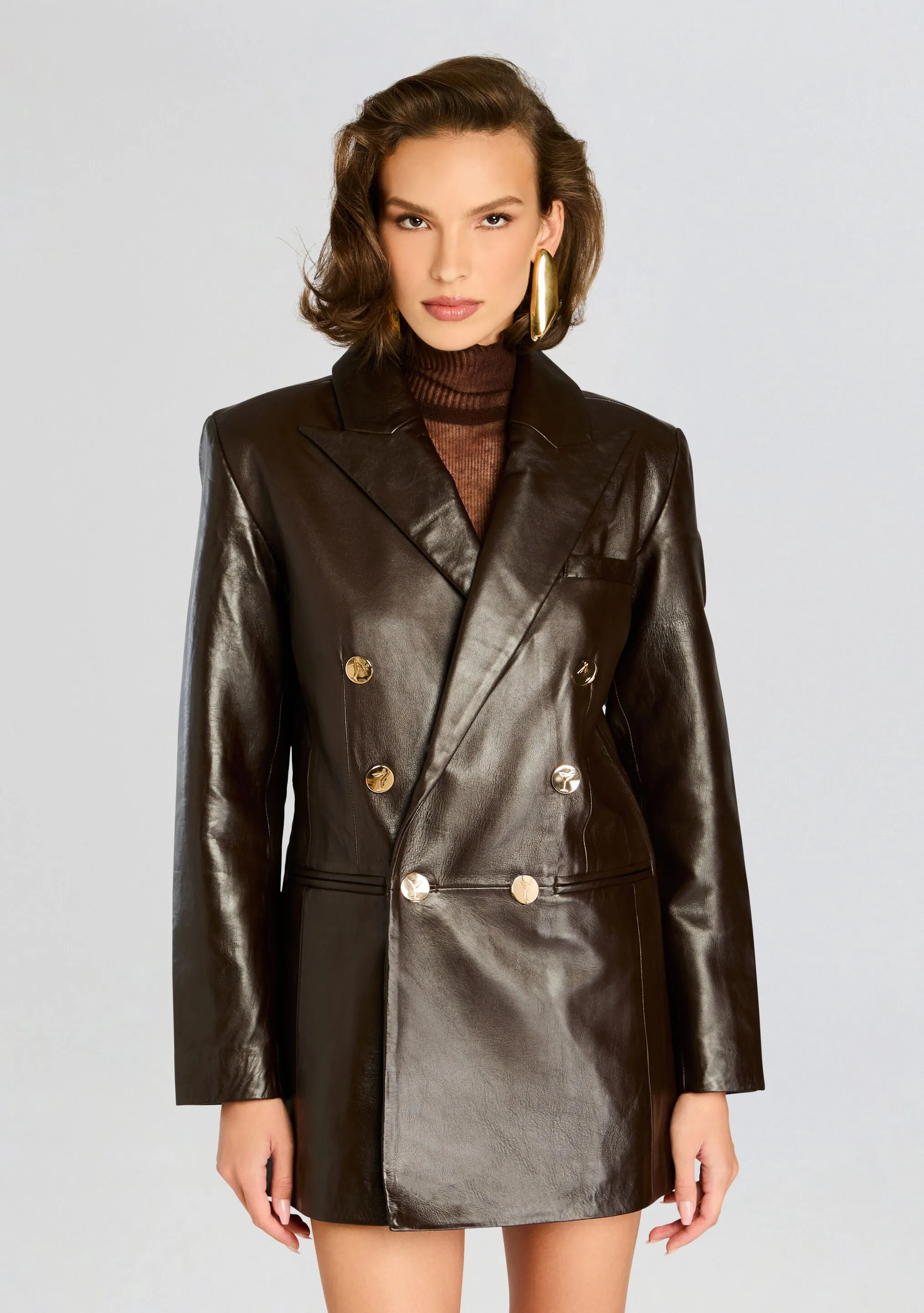 Tilda Leather Blazer Jacket