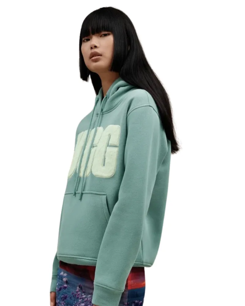 UGG Deep Ice Rey Fuzzy Logo Hoodie