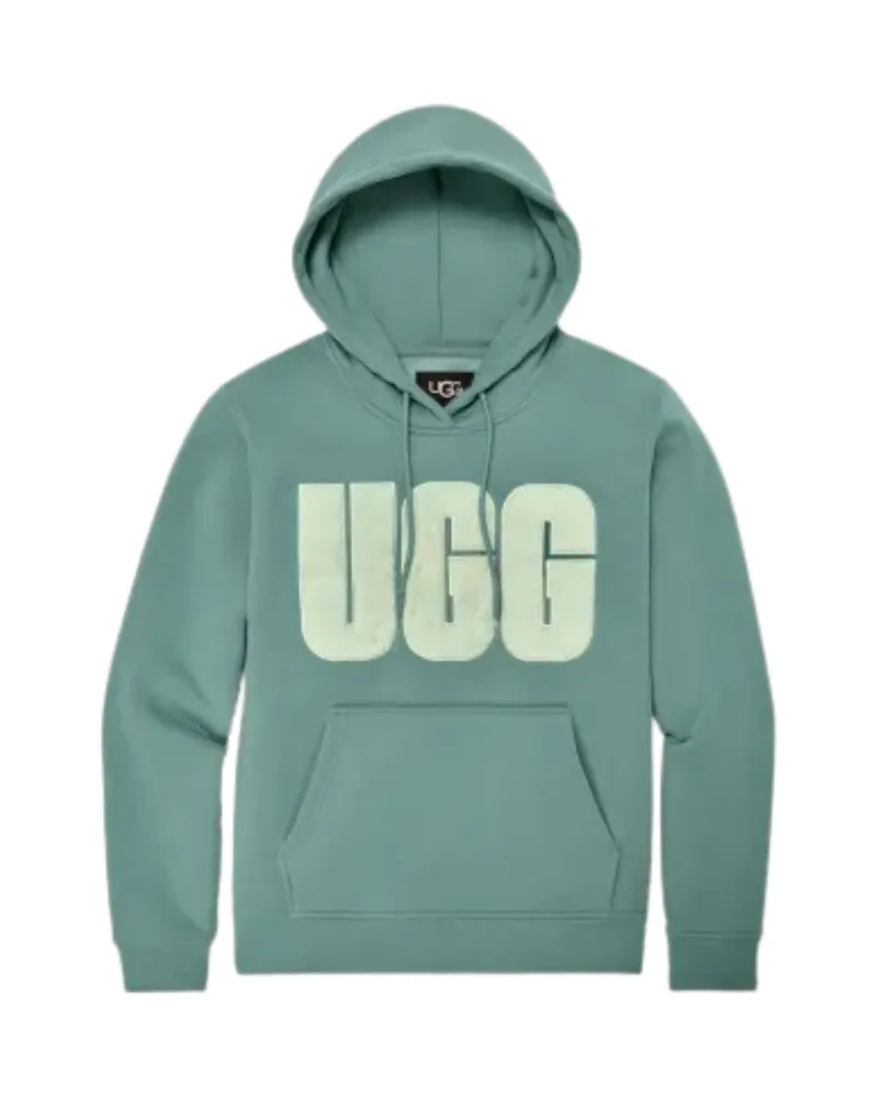 UGG Deep Ice Rey Fuzzy Logo Hoodie